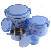 

2845 Various size thermos insulated food warmer casserole Plastic lunch box for cookware