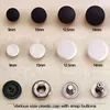 4 part buttons spring snap button with plastic cap size from 9mm to 14mm snap fasteners FP-025