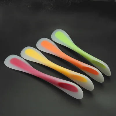 

BPA Free Double Head Multifunctional Mini Cake Spatulas Icing Kitchen Cream Silicone Spatula, Red green blue yellow purple