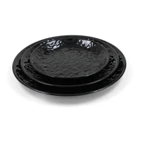 

10 Inch Black Melamine Plates Round Charger Platter