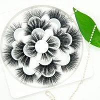 

Flower Lashes Book Custom Package Tray 25mm 5D Mink Lashes Eyelashes Book