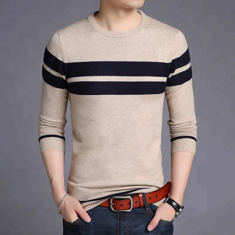 

long sleeve bodycon latest men sweater 2018 handsome men cardigan knitwear, Camel;navy