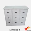 6 drawers eco white paint vintage clothes cabinet small