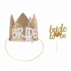 Glitter Bride Cake Topper Bridal Shower Crown Hat Hen Night Bachelor Party Wedding Costume Favors wedding favors