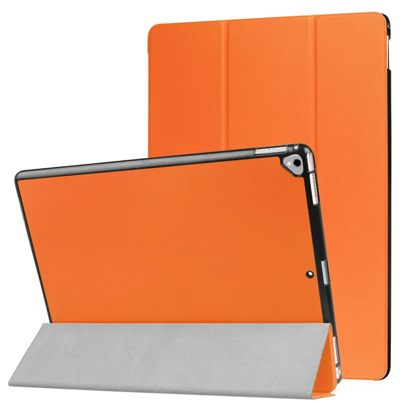 

Hot candy solid color Three fold Custer protect leather case for ipad pro 12.9 2017, As the following photos