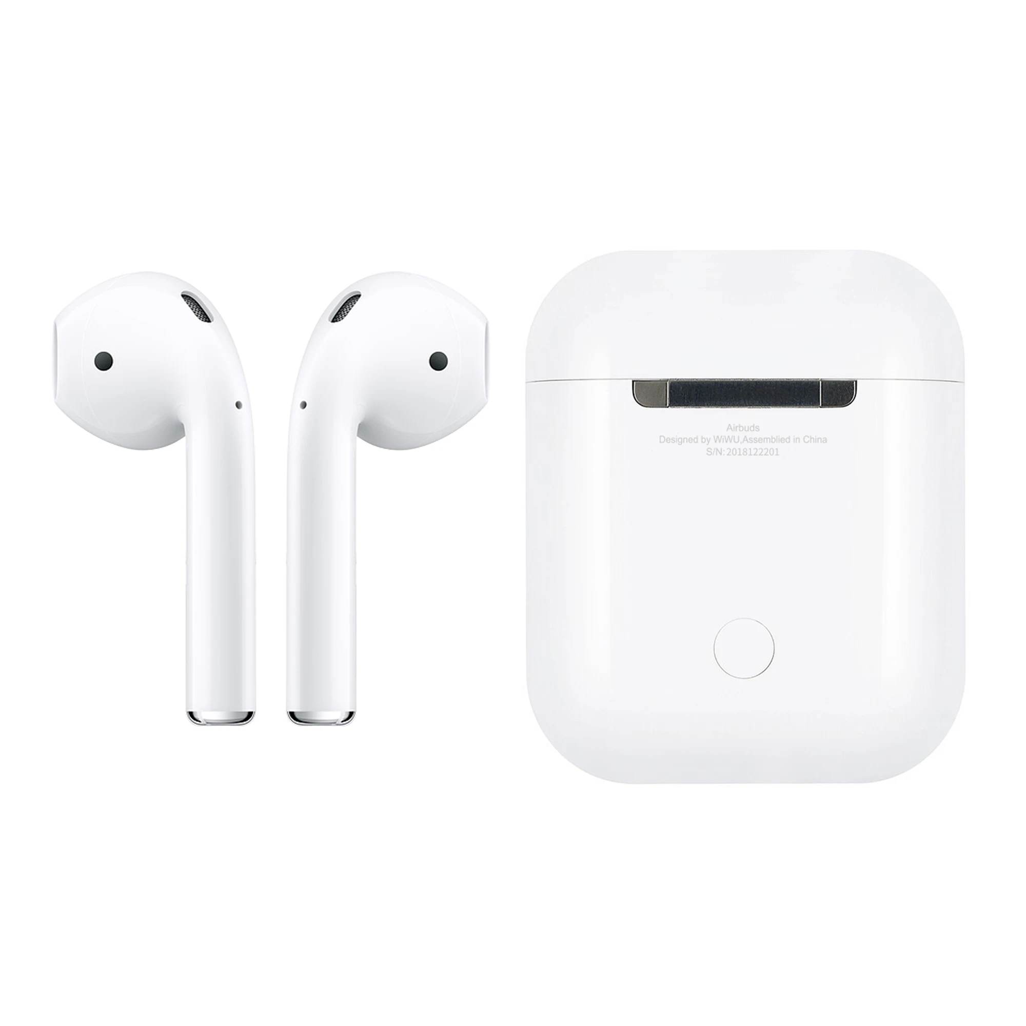 

WIWU chargeable bluetooths 5.0 i10 tws earbuds wireless touch earphone for iphone and android waterproof IP6 headphone, White