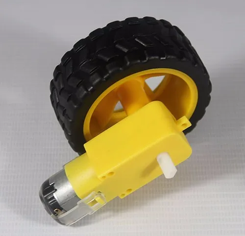 6Pcs 3-6V DC Gear Motor with Robot Wheel Tire for Arduino Robot Smart Car 
