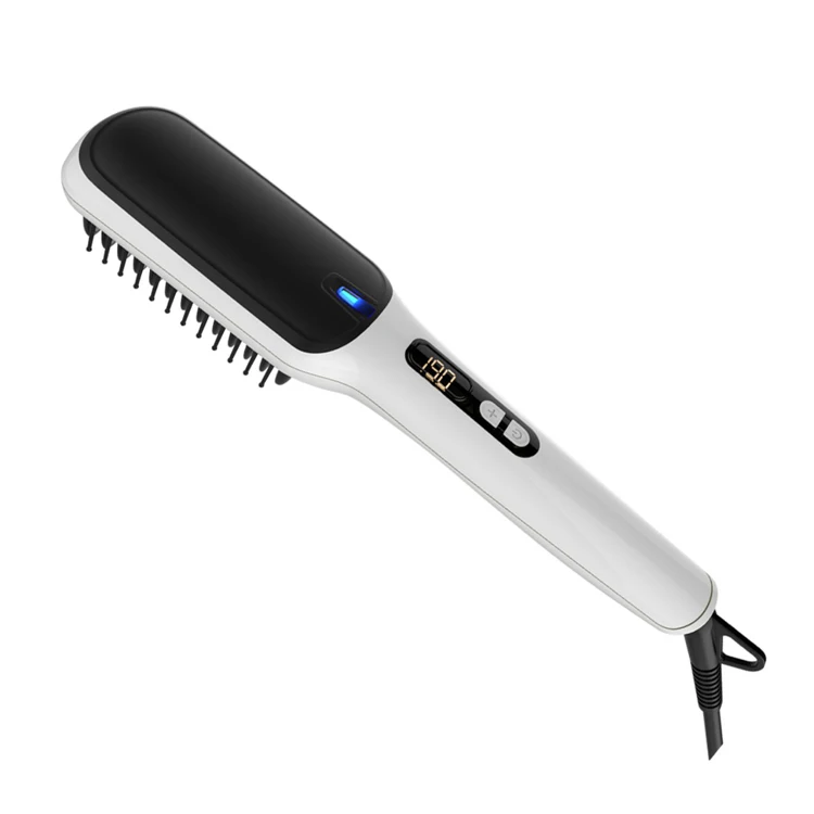 

PRITECH Ceramic Coating Lcd Display Electric Hair Straightener Brush