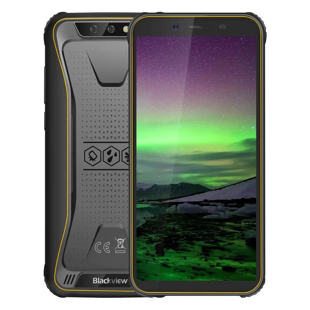 

2019 newly Blackview BV5500 IP68 Waterproof Rugged Smartphone 2GB+16GB 5.5" 18:9 Screen Android 8.1 3G GPS Mobile Phone