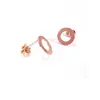 Tiny Circle Stud Earrings 14k Gold Solid Hoop Circle Posts, Everyday Minimalist Jewelry