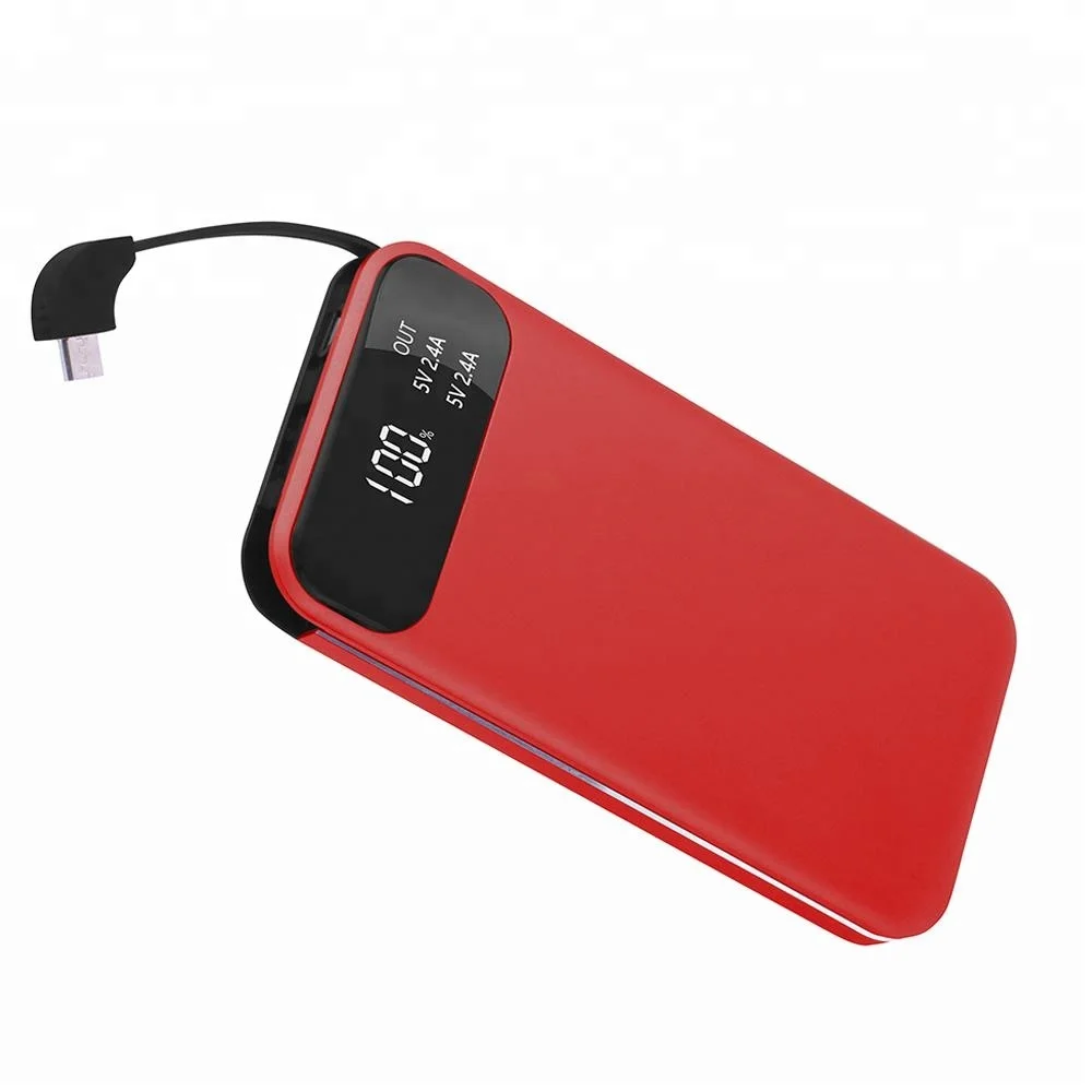 

3 in 1 10000mAh Touch Screen Digital Display Power Bank for Xiaomi Mi Powerbank for Apple android Mobile Phones, Black, red, blue