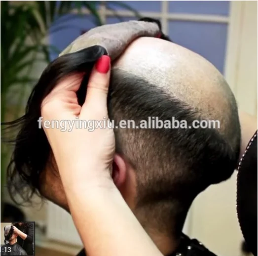 

MONO# 6*8 7*9 8*10 Full Thin Skin Men Toupee Cheap High Quality 9A Express Alibaba India Virgin Remy Human Hair