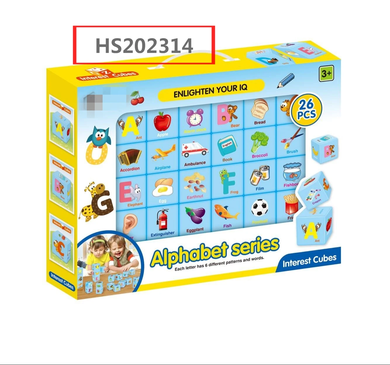 HS202314, Huwsin Toys, Educational toy, Magnetic magic cube,magneticbuilding block,magneticpuzzle,26pcs