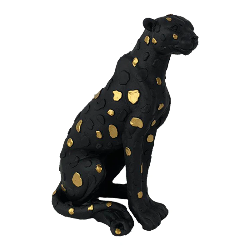 resin leopard garden ornament