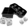 2017 Amazon new hot sell Ice Cube Trays,Silicone Sphere & Large Square Ice Ball Maker Hold Reusable&Durable mold BPA Free(Set of