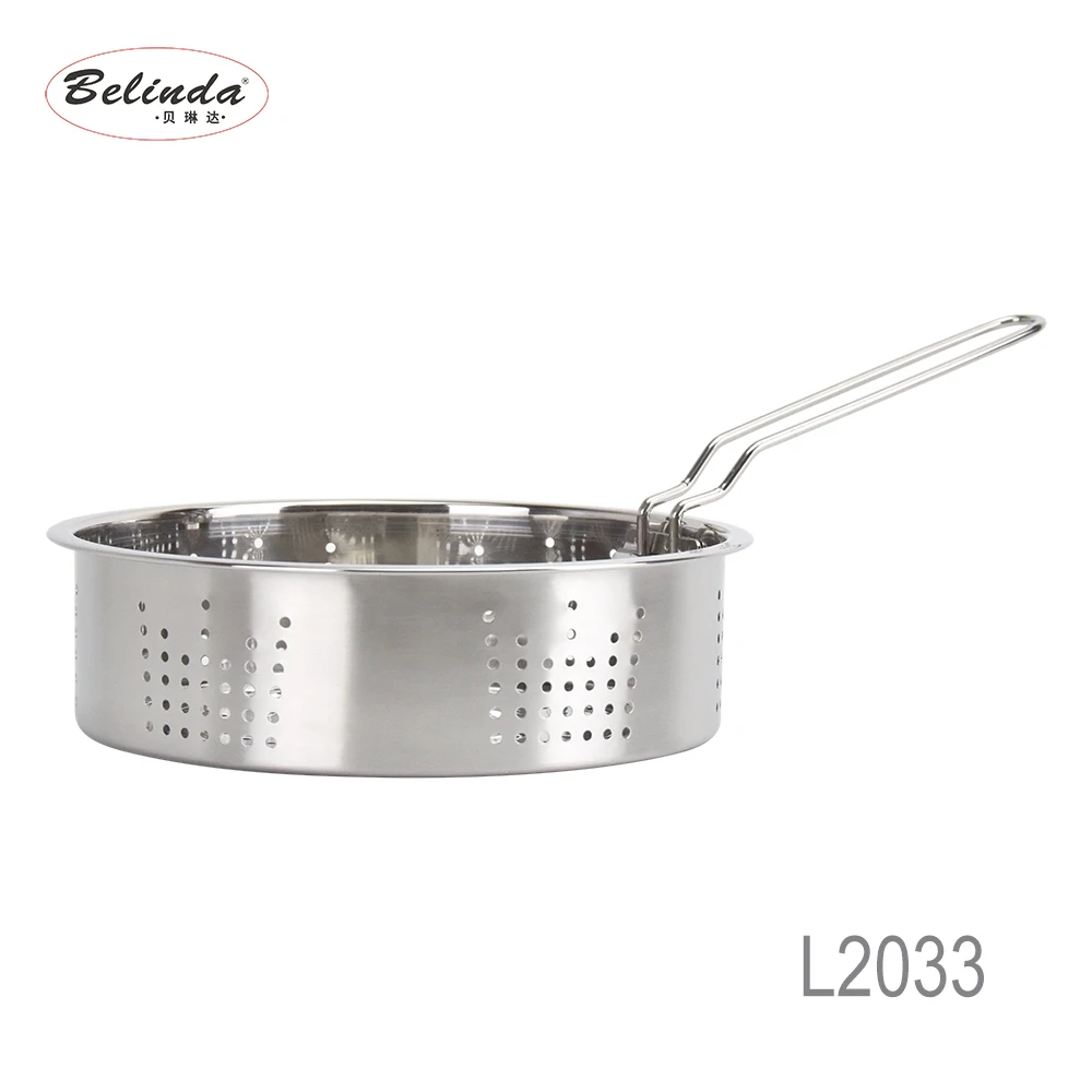  Portable Folding 18/8 Stainless Steel Steamer Basket with Handle L2033-4