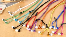 New Microphone Mic Earbuds Premium 3.5mm Tangle-Free Zipper Earphones Headset mp3 waterproof bluetooth headphones for girls
