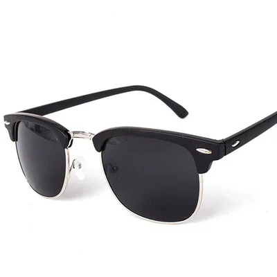 

Classic retro sunglasses Fashion Half Metal Sunglasses Men Women Brand Designer Glasses Mirror UV400 Sunglasses