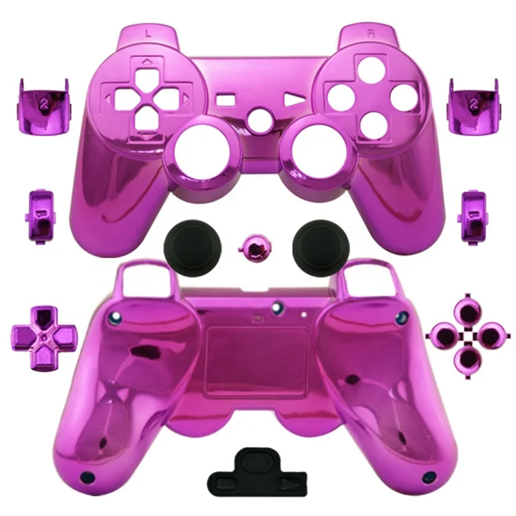 Chrome Replacement Parts Controller Housing Shell Cover Case For Ps3