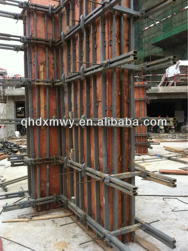 adjustable framed formwork for concrete walls