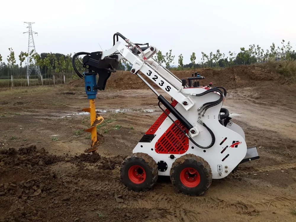 Ce Approved Mini Walk Behind Seat Skid Steer Loader With Four In One