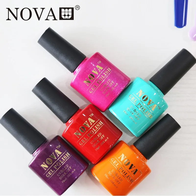 NOVA nail gel polish 6pcs soak off 160 colors gel lacquer UV LED Long lasting Top
