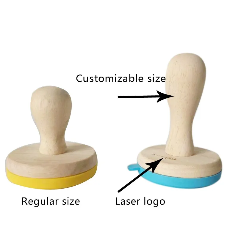 
Wholesale Custom Christmas Gift Silicone Stamp DIY wood handle silicone cookie stamp 
