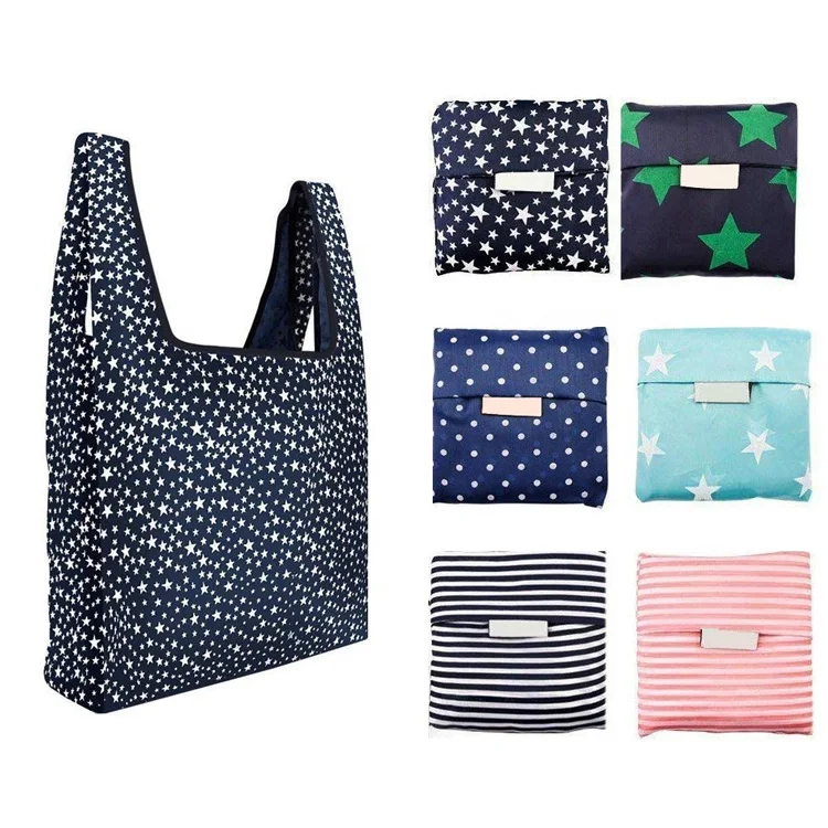 可重复使用的大可洗折叠聚酯尼龙购物食品袋