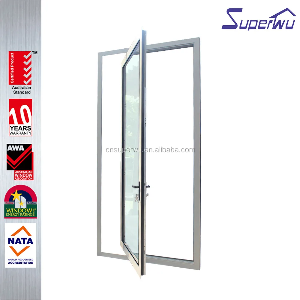 Pivot Entry Door AAMA,NFRC,DADE Florida Test Aluminum with AS2208 Certificated Insulating Glass Interior Swing Aluminum Alloy