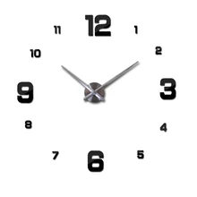 Home decoration black digital wall clock Modern design big wall sticker wall clocks wall watch unique gift W005b