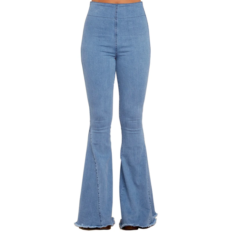 Dropship New Arrival Long Horn Denim Jeans For Women - Buy Denim Jeans ...