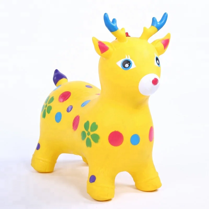 
Wholesale strong quality kids jumping animal toy with painting and musical 
