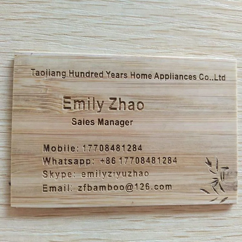 
High Quality Custom Bamboo Wooden Business Cards 