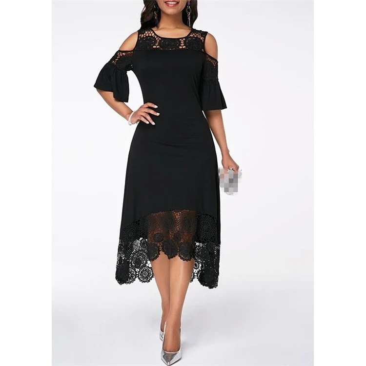 Wholesale women big size clothes summer casual dresses elegant plus size clothing