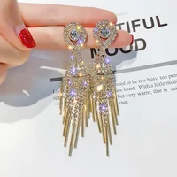 

9.5cm chandelier earrings crystal rhinestone drop
