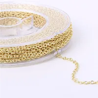 

33 Feet Gold Color 2 MM Cable O Chain Spool Chain for Jewelry Making