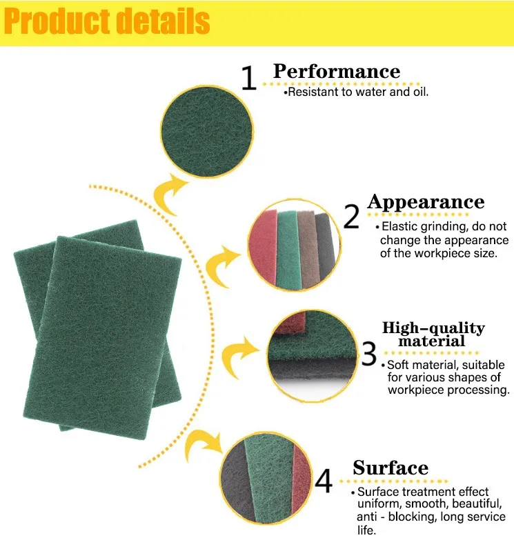 6"x9" Green Pad Kitchen Sponge Scouring Pad Making Machine Scouring Pad