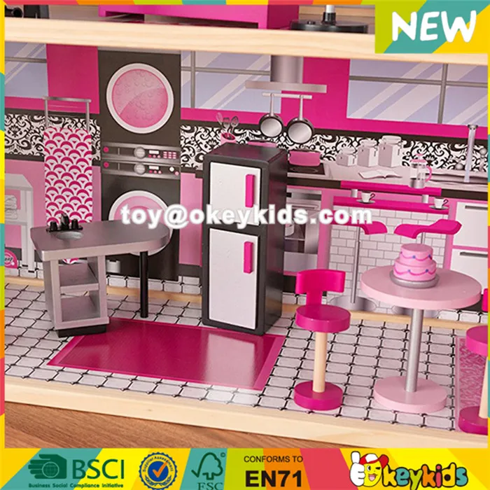 Wholesale 30 Furniture Pieces Children Wooden Giant Doll House New