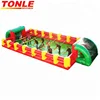 outdoor giant inflatable human foosball court, human table football playground, inflatable table soccer field game for sale