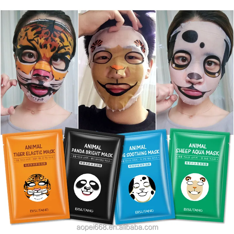 

Multifunctional firming and supple animal face mask sheet
