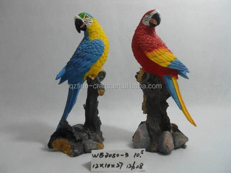 resin parrot figurines