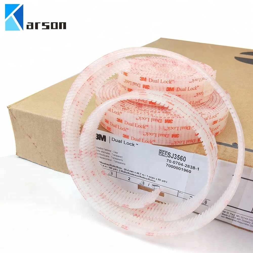 

25.4mm X 5Meter /1Lot Self Adhesive Reclosable Fastener Sj3560 3M Dual Lock, Clear