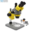 Top Precision 14MP HDMI USB Measuring Camera 7-45X Simul-focal Trinocular Stereo Microscope PCB For Mobile Phone Repair