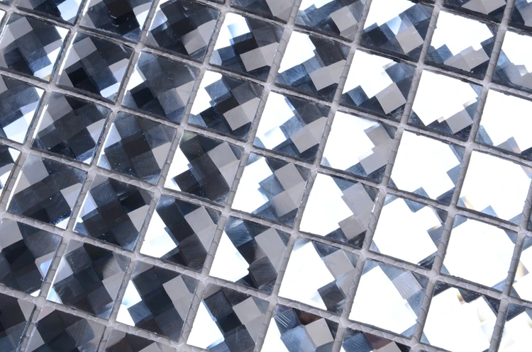 self adhesive small beveled mirror wall tiles