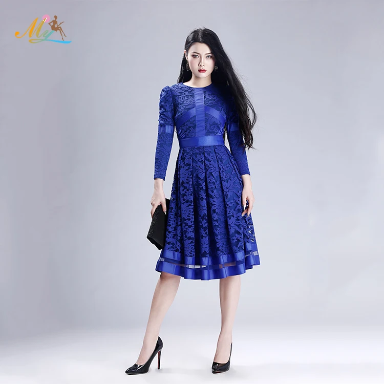 

2019 Spring and Autumn Floral bandage Long sleeve Women Sexy Dresses, Customized color