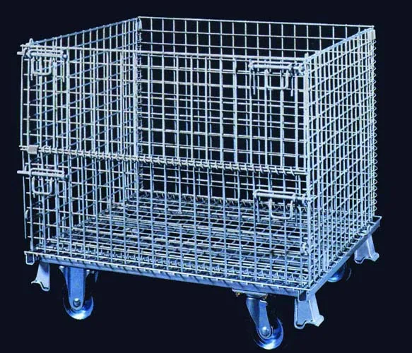 Heavy Duty Collapsible Wire Rolling Metal Storage Bins Buy Rolling