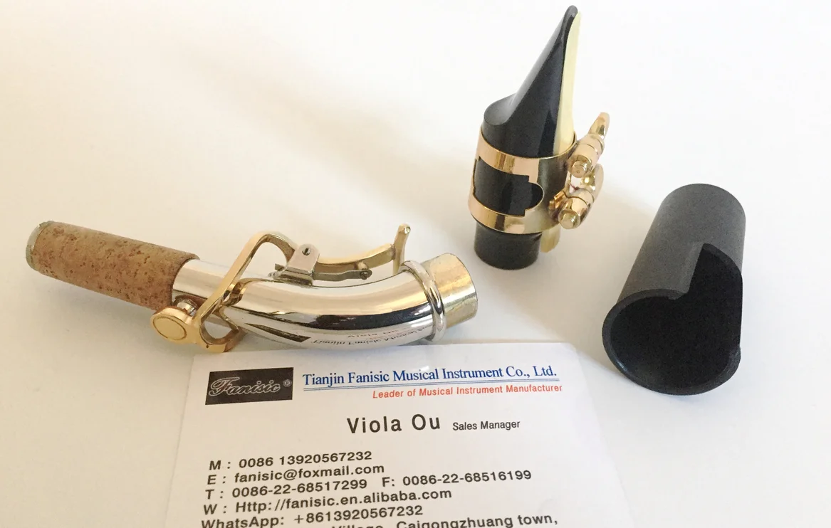 chinese musical instrument brass saxophone nickel plated small curved soprano saxophone