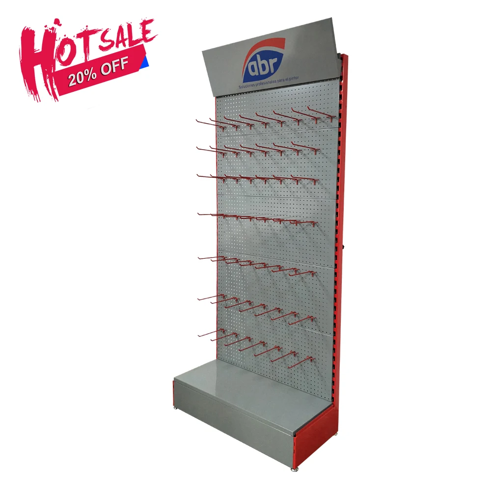 Modern Metal Steel Pegboard Retail Display Rack for Garden Tools Stands Display