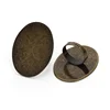 Antique Bronze Round Copper Blank Ring Pendant Adjustable Cabochon Cameo Base setting
