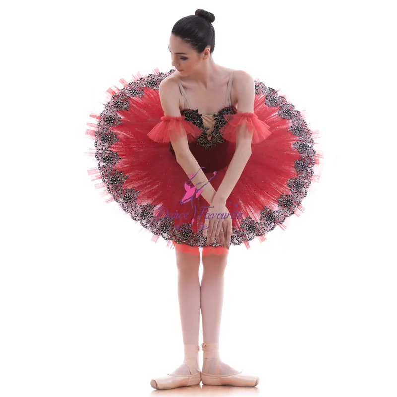 Danza Ballet Adulto para Dama Niña Profesional 4 capas duro neto de práctica Tutu-Nuevo 